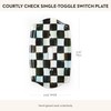MACKENZIE-CHILDS Enamel Switch Plate, Light-Switch Cover, Single Toggle, Black-and-White Courtly