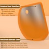 Silicone Dough Scraper with Stainless Steel Sheet, Curved Edge Flexible