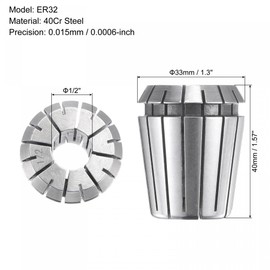 sourcing map ER32 Spring Collet 1/2" Chuck for CNC Engraving Machine Lathe Milling Tool
