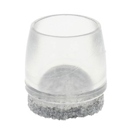 Lifeswonderful - 16x Transparent Furniture Feet Ferrule Caps Stoppers with Felt Pad - Variety of Sizes (20mm)