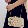 Clutch Purses for Women Floral Embroidery Clutch Handbag Wedding Party