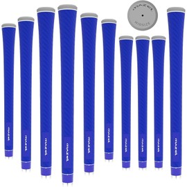 MAZEL High-Performance Rubber Golf Grips 10 Pack, Non-Slip Golf Club Grips Set Standard/Medium Sizes (Navy)