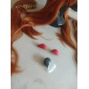 Caracterización Luna Peluca Asuka Langley Evangelion Cosplay Naranja Con Clips