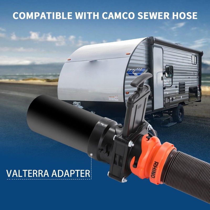 GLOBIZ Short Bayonet Hook Twist-On Waste Valve RV Gate Valve