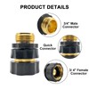 FECOVANTI 3/4 Inch Garden Hose Quick Connector Fittings-Male and Female
