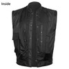 Men's SOA Motorcycle Genuine Cowhide Leather Club Style Vest with