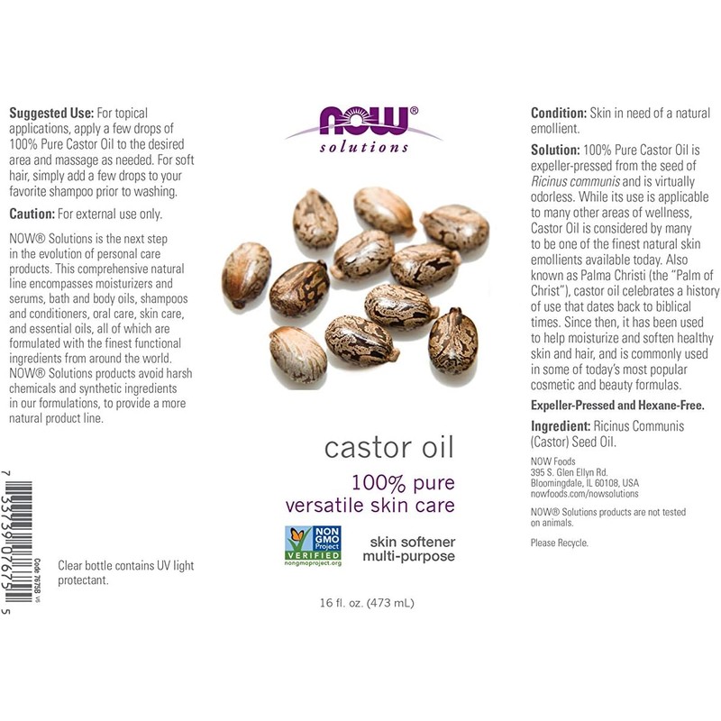 Now solutions Aceite de Ricino 16 oz Castor oil