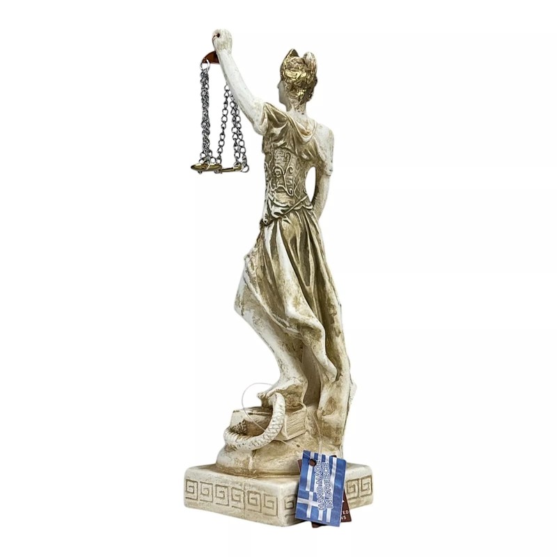 Themis Greek Roman Lady of Justice Hard Plaster Statue Sculpture