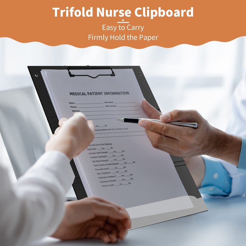 Nursing Clipboard Foldable-3 Layers Folding Nursing Clipboard with Nursing Edition