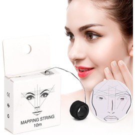 Cuerda de mapeo de cejas preentintada, cuerdas de mapeo para accesorios de microblading PMU, hilo de mapeo de cejas para maquillaje permanente de cejas(Pre entintado)