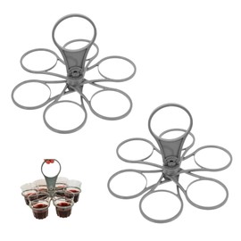 2 Pcs Drinks Carrier ，6Cups Portable & Foldable Cup Carrier Holder，Reusable Pocket Size Bottle Holder