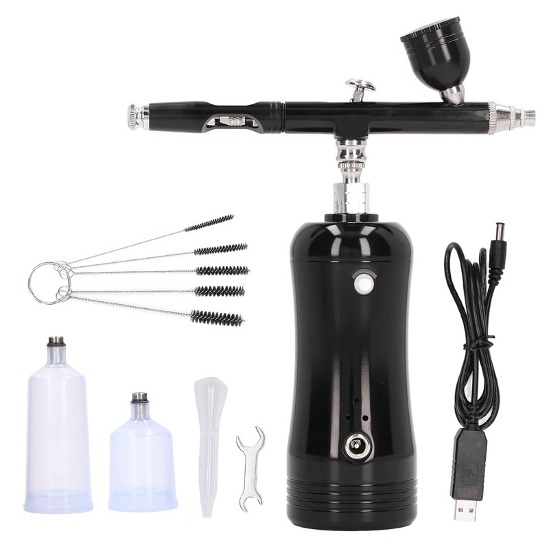 Upgraded Airbrush Kit with Air Compressor Portable Cordless Gun Rechargeable