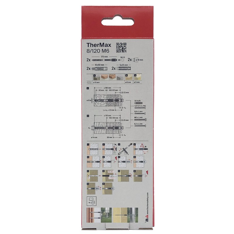 Fischer Thermax 8 and 10 Stand-Off Installation Set with Wall