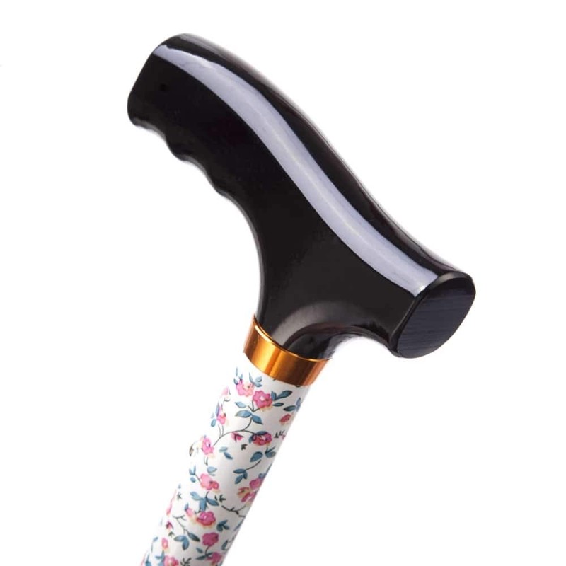Folding Adjustable Walking Sticks - 33-37" Pink Flowers [Electronics]