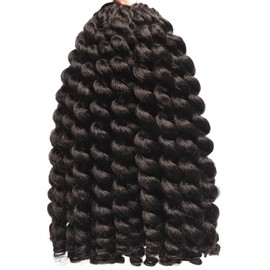 3 Packs 2X Ringlet Wand Curl Jamaican Bounce Crochet Hair 12 inch Synthetic Curly Crochet Hair Extensions Medium Shoulder Length Long Crochet Braiding Hair 20 Roots (12Inch (Pack of 3), 4#)
