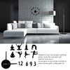 DIY Wall Clock Silent Stylish Decorative Frameless Hanging Clock for