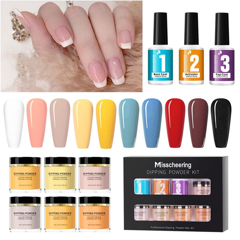 MISSCHEERING 6 Colors Dipping Powder Set Dip Powder Nail Art