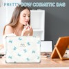 ZLFSRQ Cotton Quilted Makeup Bag for Women Girls Cute Coquette