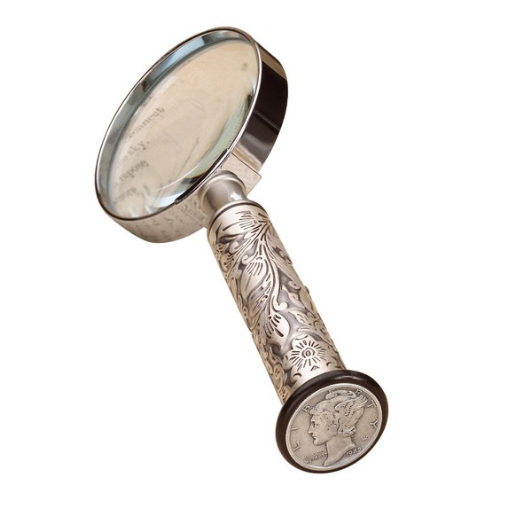 Silver Mercury Dime Magnifying Glass