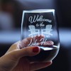 Welcome To The Lake House - Stemless Wine Glass -