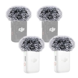 YOUSHARES Mic Cover for DJI MIC 2, Furry Pop Filter Mic Windscreen Reduce Background Noise, 4 Packs (Not for DJI MIC 1)