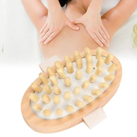 Body Brush, Body Massage Brush, Back Scrub Massage Improve Blood Circulation, Natural Wood Massager for Body Washer, Hair Scalp, Whirlpool Massage