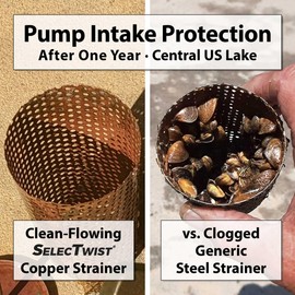 FOOT VALVE - 2" One-Way With ZEBRA MUSSEL Strainer Made of Solid Copper - For Your Irrigation Pump