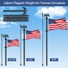 NQ 6 FT Flag Pole for Outside House with Eagle