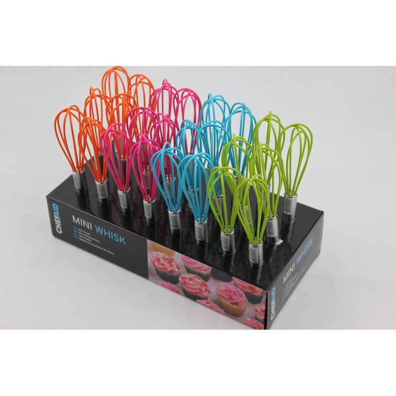Cute Retro colourful mini whisk - assorted colours - kitchen