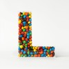 OAEUQ Fillable Alphabet Acrylic Tray Letter Candy Jar Reusable Party