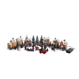 Kaemingk High Quality LED Miniature Village - 25 Pieces - Christmas Village / Christmas World