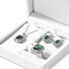 Woodten Small Jewelry Set Gift Box Velvet Jewelry Box for