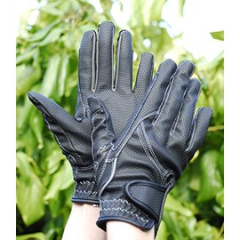 Rhinegold Sport Riding Gloves-Medium-Black/Silver