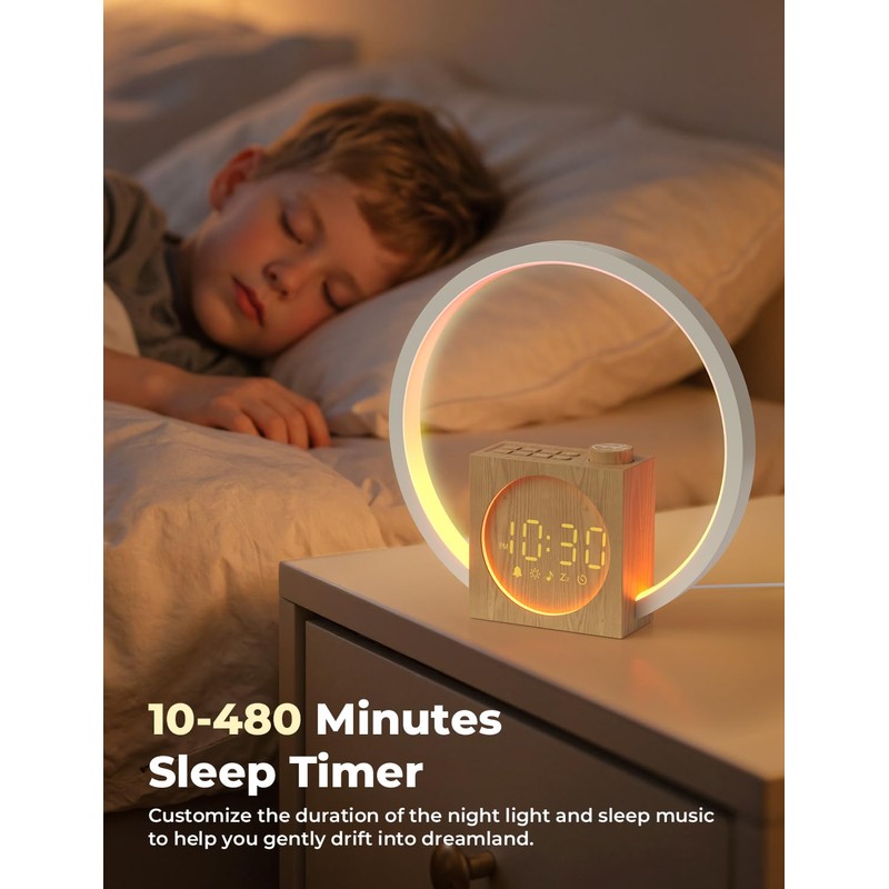 LIORQUE Sunrise Alarm Clock Wake Up Light, 30 Soothing Sounds