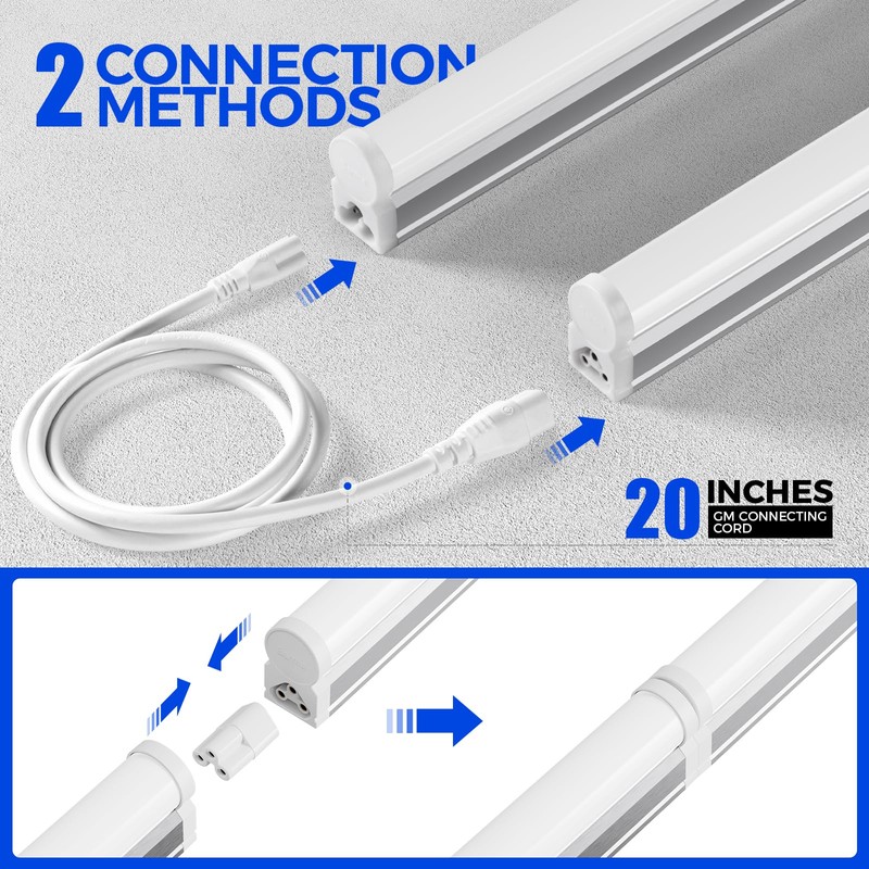 Barrina T5 4FT LED Shop Light, 2200lm,5000K Daylight White, 20W
