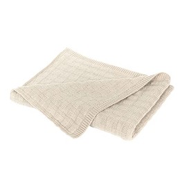 SIGIKID Hygge 39368 Knitted Blanket Baby Knit Girls and Boys Baby Blanket Recommended from Birth Taupe/Beige