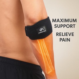 COPPER HEAL Elbow Brace (PAIR) - ADJUSTABLE Support Tennis Elbow or Lateral Epicondylitis arm sleeves men nerve rennis workout pads softball