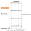 IZEUK 4 Tier Metal Wire Shelf Unit, Chrome Storage Rack