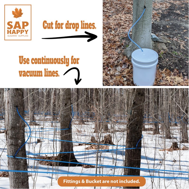 SAP HAPPY Maple Syrup Sap Collection Tubing (250 Feet) -