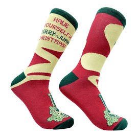 Crazy Dog T-Shirts Men's Have Yourself A Merry Juana Christmas Socks Funny 420 Xmas Weed Smokers Footwear