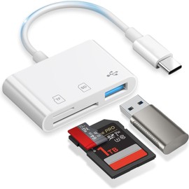 2025 Type C SD Card Reader, Memory/Camera/TF Card Reader, 3-in-1 USB/SD/TF Converter Adapter, No Settings Required, OTG Function, Two-Way Transfer, High Speed Photo/Video, High Speed Transmission,