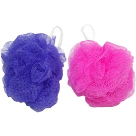 Exfoliating Bath & Shower Body Puff Scrunchie assorted colours (Single)