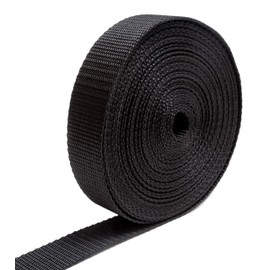 IPEA Nylon Strap for Backpack and Bags 10 Meters Long Multipurpose Rope for Sewing Sports Luggage DIY Sizes 20/25/30/40mm Black - 1"
