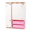 Three-Door Modern Wardrobe for Play Set for Barbi Furniture Space