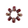 Fall Press on Nails Brown Fake Nails Red Yellow Maple