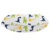 Ambesonne Dinosaur Party Travel Pillow Neck Rest, Happy Cartoon Dino