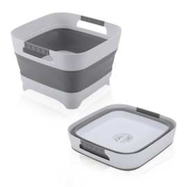 PandaEar Collapsible Baby Bottles Wash Basin, Foldable Wash Tub with Drain Plug for Infant Essentials, Bottles, Breast Pump, Kitchen, Camping, and Travel Use
