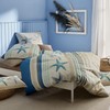 REDBEST Bed Linen Renforcé Blue/Beige Size 135 x 200 cm