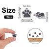 PandaHall 10pcs Cat Dog Paw Print Charms Pendant Alloy Enamel
