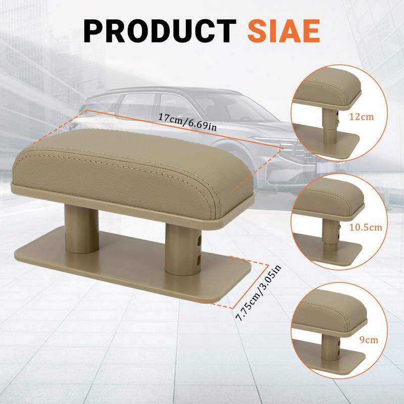 AICARS Armrest Cup Holder: Arm Rest Elbow Support General Leather